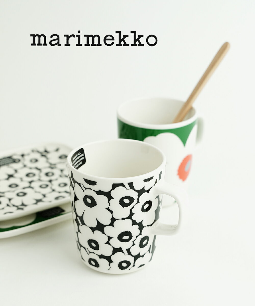 マリメッコ コーヒーカップ 【20%OFF】【2024年春夏新作】マリメッコ marimekko マグカップ コーヒーカップ 食器 250ml 60周年 ウニッコ 花柄 ブラック×オフホワイト キッチン ギフト プレゼント 北欧 人気 かわいい おしゃれ・52249473087-0062401(レディース)(1F-W)