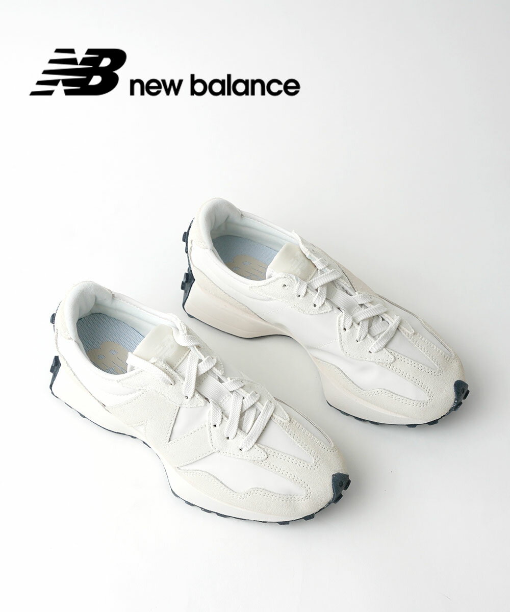 【2024年春夏新作】ニューバランス new balance スニーカー 327 シューズ 靴 ローカット ホワイト ベージュ スエード ロゴ レトロ カジュアル スポーツ 23cm～24.5cm・WS327-2532401(レディース)(C-3)のサムネイル
