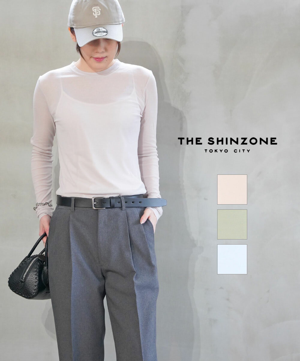 【5/18～20限定11%OFFクーポン対象】【LINEクーポン有】【2024年春夏新作】ザ シンゾーン THE SHINZONE カットソー トップス ロングTシャツ ロンT シアー 長袖 透け感 薄手 クルーネック インナー レイヤード・24SMSCU04-4432401(レディース)