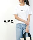 アー・ペー・セー A.P.C. Tシャツ ロゴTシャツ ロゴT カットソー トップス レディース 半袖 コットン ロゴ刺繍 白 ホワイト シンプル 大人・25082193310-3902401(レディース)