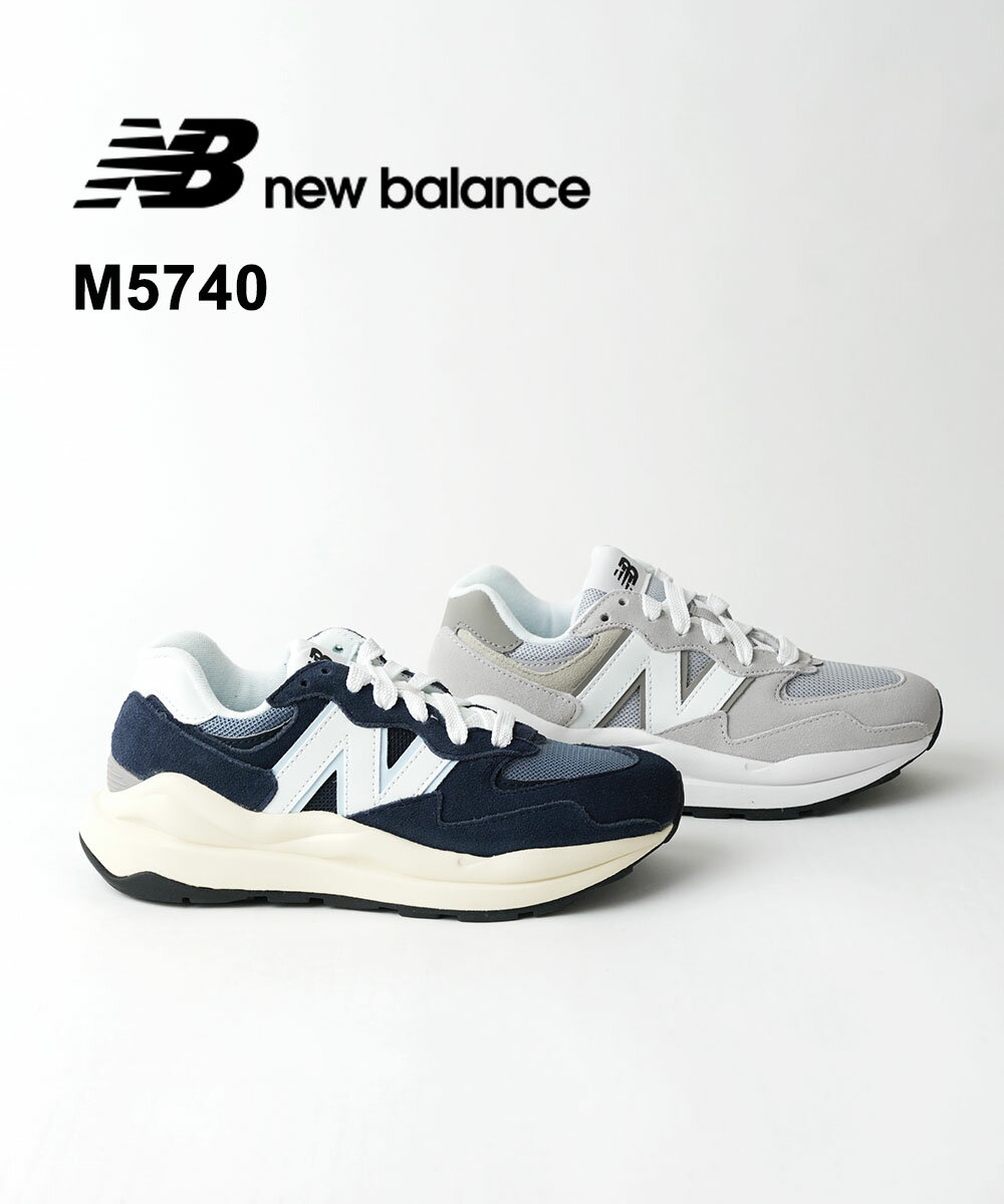 【LINEクーポン有】【2024年春夏新作】ニューバランス new balance スニーカー 5740 シューズ 靴 ローカット グレー ネイビー スエード レザー メッシュ ワイズD シンプル 定番 M5740-14D-2532401(レディース)(A-3)