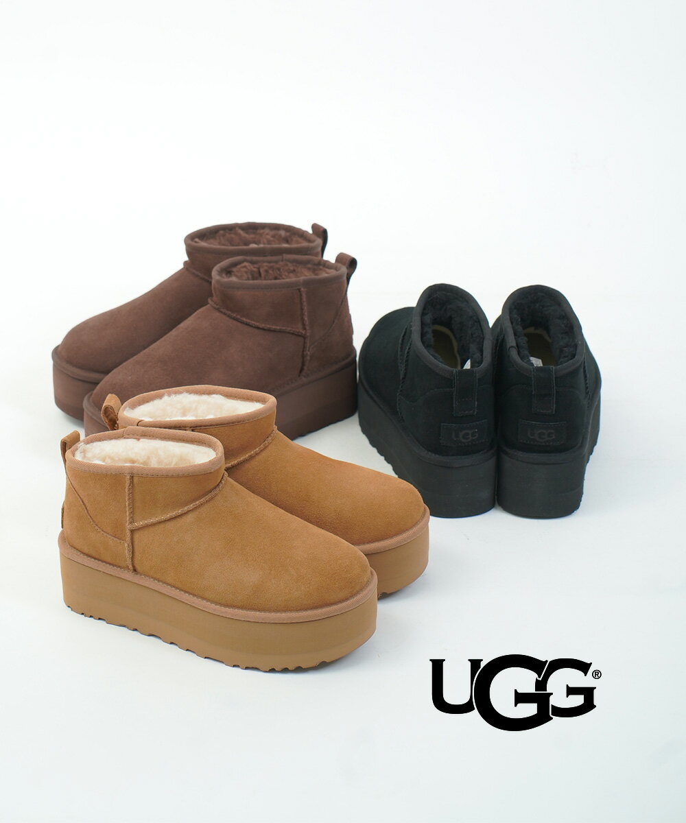【10/1　23:59までポイント10倍】【2023年秋冬新作】アグ UGG ムートンブーツ ブーツ クラシック ミニ ショートブーツ ショート丈 アンクル丈 プラットフォーム 厚底 シープスキン あったか 防寒・1135092-2542302(レディース)のサムネイル