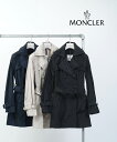【ポイント2倍】【LINEクーポン有】モンクレール MONCLER トレンチコート コート トレンチ スプリングコート ミドル丈 軽量 薄手 Aライン シンプル ブラック グレー ネイビー ・MAGNOLIA-2011601(レディース)(◎)