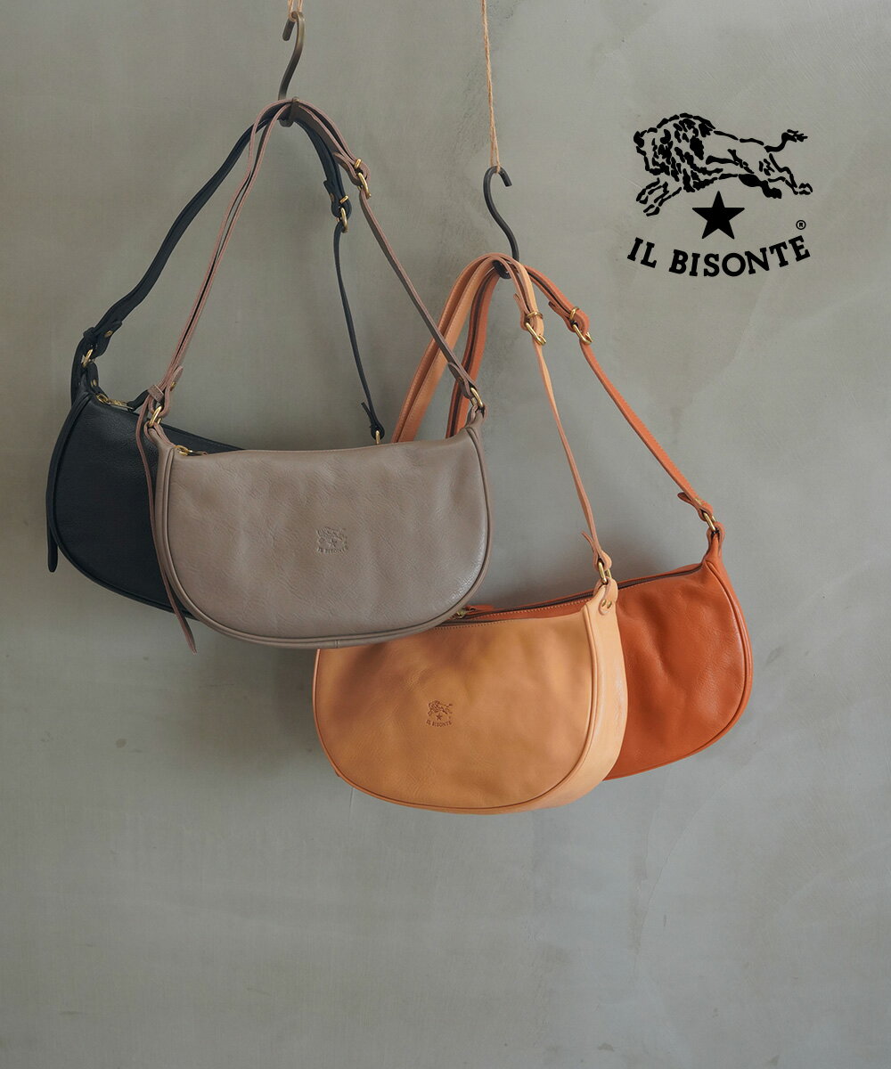 イルビゾンテ IL BISONTE クロスボディ バッグ ショルダーバッグ カバン 鞄 正規品 レザー 本革 牛革 斜め掛け 肩掛け ギフト プレゼント・5412300411-0062402(レディース)(2F)