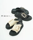 【マラソン期間限定まとめ買いクーポン対象】【30%OFF】【LINEクーポン有】モヒ MOHI サンダル 厚底 バックル ベルト レザー シューズ 靴 カジュア...
