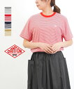 【20%OFF】【クーポン対象外】ダントン DANTON 半袖 Tシャツ ティーシャツ カットソー インナー クルーネック ボーダー 薄手 ロゴ コットン ポリ...