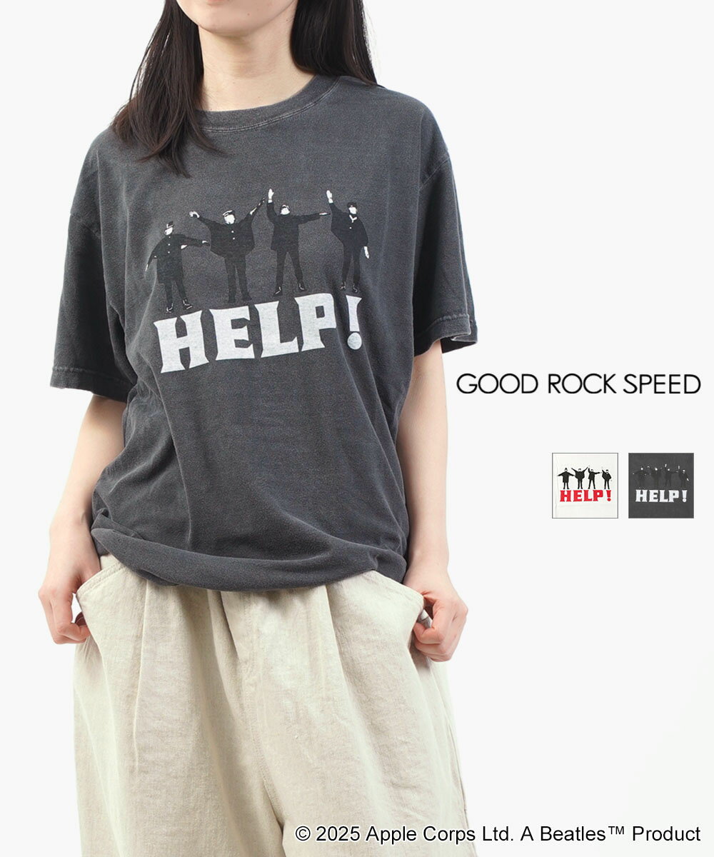 【LINEクーポン有】【2025年春夏新作】グッドロックスピード GOOD ROCK SPEED Tシャツ 半袖 カットソー ロゴT HELP ヘルプ バンドTシャツ クルーネック・25BTL007W-0242501(メール便可)[M便 5/5](レディース)(◎)のサムネイル