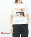 【ポイント2倍】【LINEクーポン有】【2025年春夏新作】グッドウェア GOODWEAR Tシャツ 半袖 カットソー 猫 ネコ プリント クルーネック 丸胴 ...