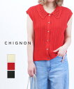 【ポイント2倍】【LINEクーポン有】【2025年春夏新作】シニヨン CHIGNON 半袖 ニット トップス ポロニット サマーニット ポロ衿 襟付き かわいい...