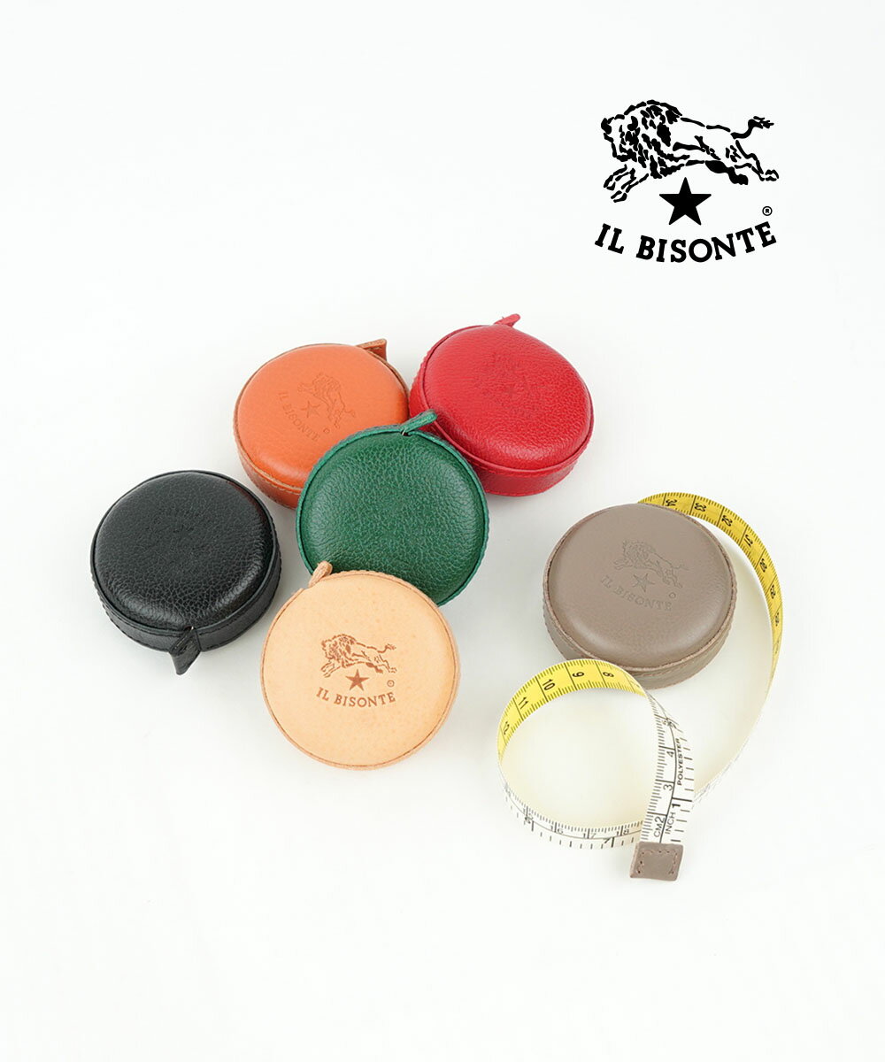 【2025年秋冬新作】イルビゾンテ IL BISONTE メジャー 巻き尺 120cm テープメジャー 正規品 採寸用 手芸 洋裁 裁縫 両面目盛り ソーイングルーラー イタリア製・54252309229-0062502(メンズ)(レディース)