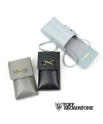 トフアンドロードストーン TOFF&LOADSTONE リザード型押しレザー ミニポシェット ショルダーバッグ モバイルポシェット・リザード Mobile Pochette Lizard・TLA-401-1472001(レディース)(◎)