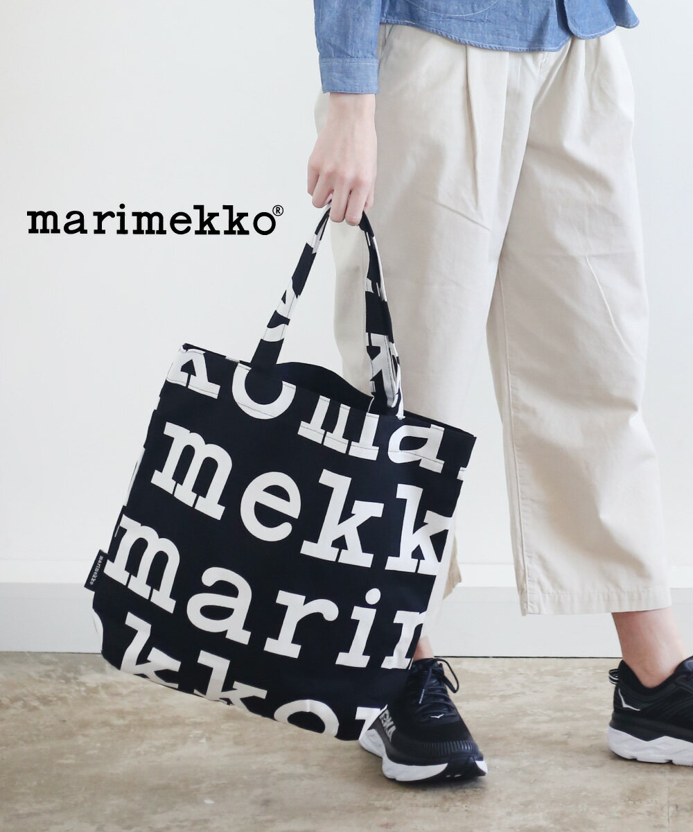 【20%OFF】【LINEクーポン有】マリメッコ marimekko コットンキャンバス ロゴ トートバッグ NOTKO LOGO TOTE BAG・52199247312-0062301(レディース)