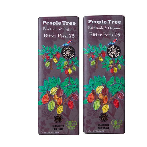 【送料無料(メール便)】People Tree ペルー75　チョコレート　50g　x2個セット　ピープルツリー　アリ..