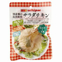 【送料無料】創健社　ウチノ サラダチキン（長ネギ＆生姜） 100g　x4個セット