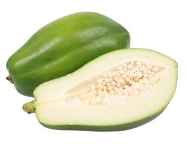 【朝市場直行】フィリピンほか 青パパイヤ 1個 約400g x4個セット【冷蔵】