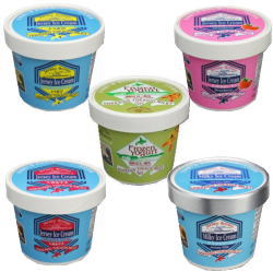 【冷凍商品】北海道十勝ミルキー　ジャージーミルキーアイス5種類セット（ミルキー、とうきび、十勝あずき、いちご、ヨーグルト）　120mlx5のサムネイル