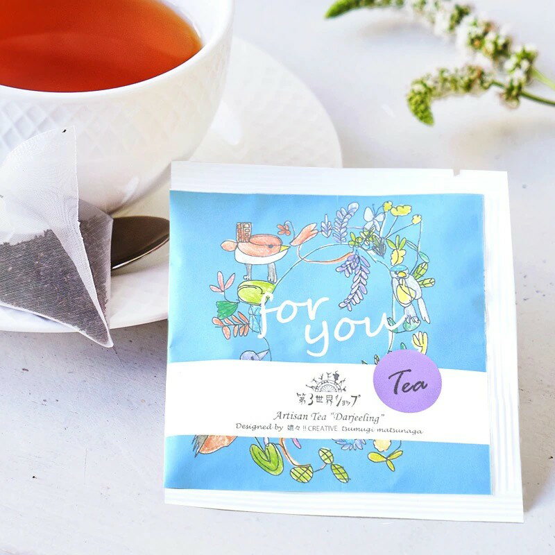 Other - Artisan フェアトレードダージリンティー（とりたちのリース・Foryou）21.6g（1.8gx12包）【オーガニック 有機栽培紅茶】【ティーバッグ】第3世界ショップ