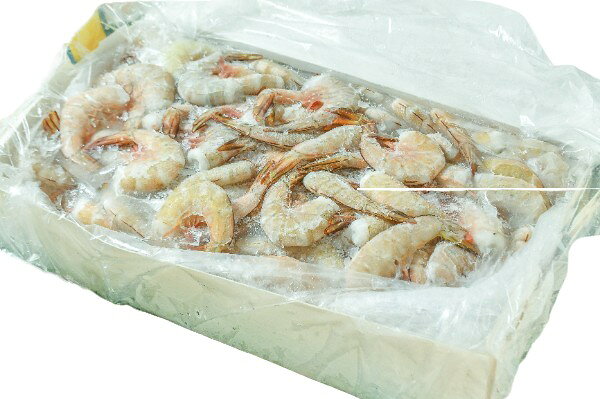 【朝市場直行】エビ　無頭殻付きバナナ海老（16-20）（入数68-74尾）インドネシアほか　2000g位【冷凍..