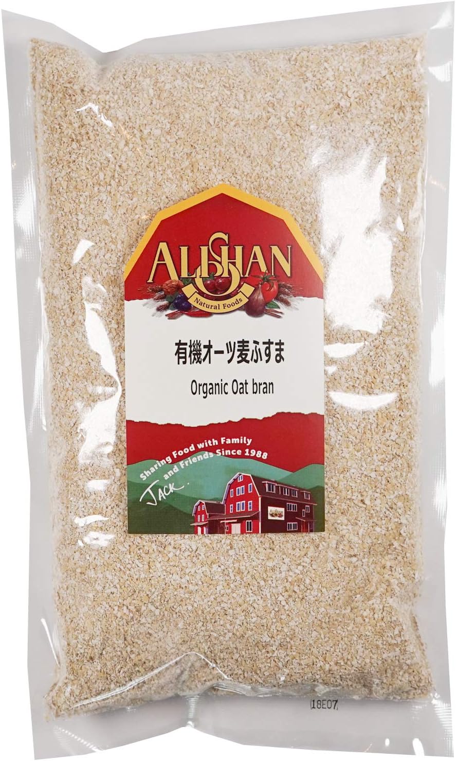 アリサン 有機 オーツ麦ふすま 500g