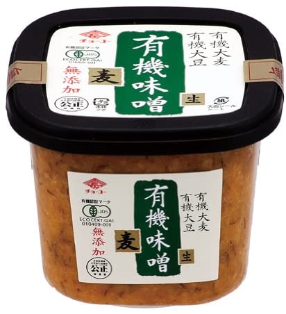 【送料無料】恒食　チョーコー醤油　有機味噌 麦（無添加）500g　x2個セット