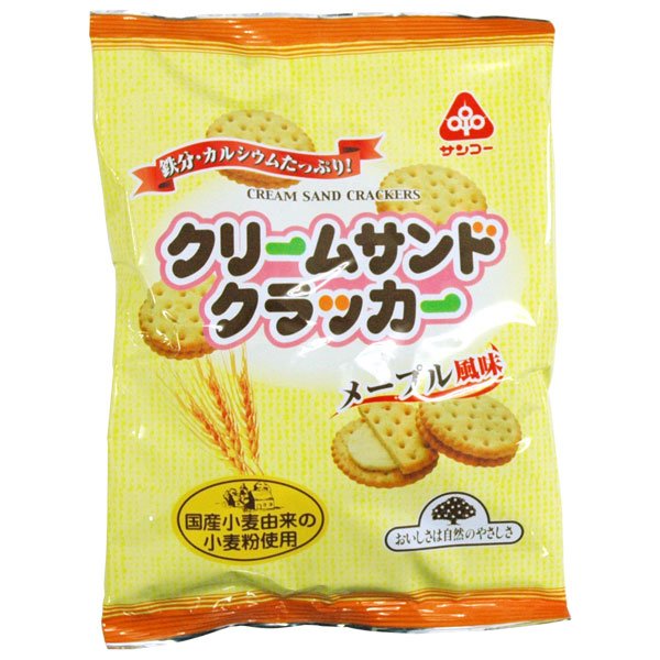 恒食　サンコー　クリームサンド クラッカー メープル風味　95g