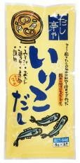 国産のいわしと、枕崎産かつお節、北海道産昆布を使用した、溶けやすい顆粒タイプのだしの素です。アミノ酸やたんぱく加水分解物を使用せず作った味わい深いおだしです。国産産のいわし、枕崎産かつお節、北海道産昆布の素材を生かしました。 原材料： 麦芽糖（国内製造）、食塩、煮干いわし粉末、酵母エキス粉末、かつお節粉末、こんぶ粉末 食べ方・使用方法： 1袋（8g）のご使用量の目安 ●みそ汁・・・6〜7杯分（900〜1000ml） ●鍋　物・・・6〜7人分（1100〜1200ml） ●煮　物・・・4〜5人分（900〜1000ml） ●おでん・・・5〜6人分（1100〜1200ml） ●麺つゆ・・・6〜7杯分（700〜800ml）