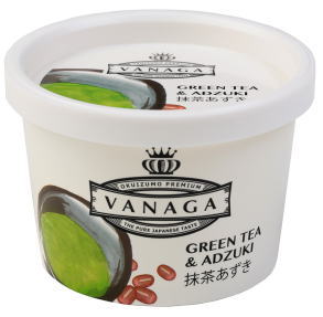 【送料無料】【冷凍食品】ムソー　木次　VANAGA抹茶あずきアイスクリーム　120ml　x2個セット【冷凍】