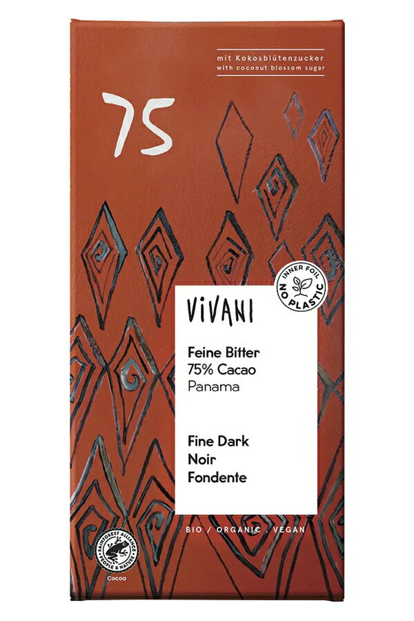 ヴィヴァーニ（Vivani）オーガニックファインダークチョコレート75%　80g