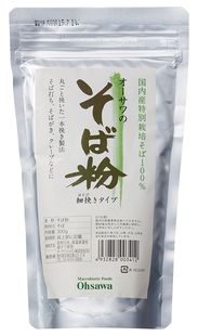 国産特別栽培そば100％　香りよく、滑らかな口当たり ■低速低温製粉 ■手打ちそばやスープ、菓子づくりなどに 原材料： 特別栽培そば（秋田・青森・岩手産）