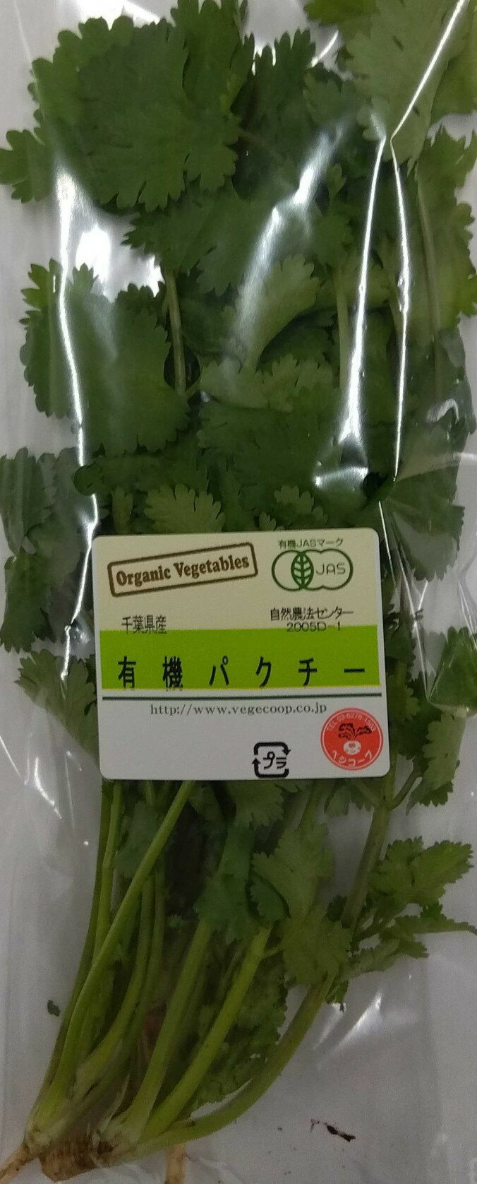 【マラソン特価・ポイント10倍】【有機認証】千葉の有機パクチー　約20gP　x2個セット【冷蔵】