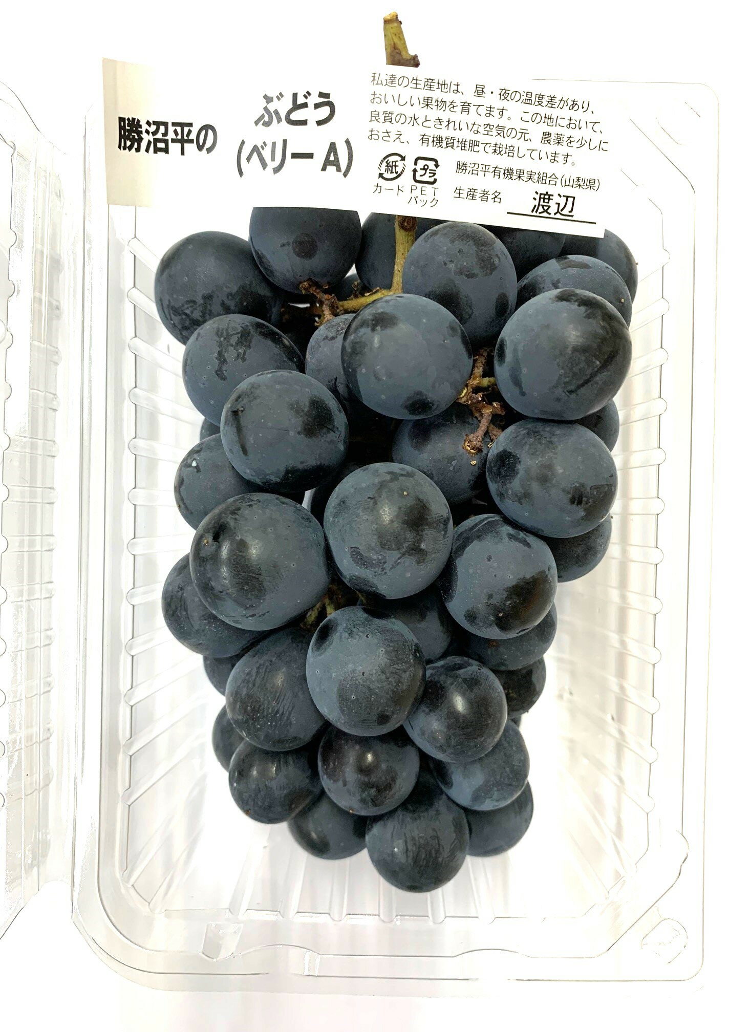 【減農薬】山梨県　勝沼のベリーA（種有ぶどう）約400gP　x2個セット【冷蔵】のサムネイル