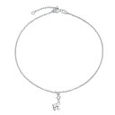 Bling Jewelry 3D 幾何学的な折紙の宝石類動物園のキリンの Anklet の小さい魅力は女性 .925 の純銀製の調節可能な 9 から 10 インチのための足首のブレスレットをぶら下げます