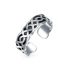 Bling Jewelry 女性のティーンのための個人化されたケルトの三連星の結び目の仕事の円のTriquetraの小指のミディのつま先リングは酸化させた.925の銀の純銀製の調節可能なカスタマイズ可能な酸化させる