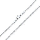 Bling Jewelry ユニセックス 薄型 強力 シンプル スタイリッシュ フラット 蛇腹 チェーン ネックレス シルバートーン ステンレススチール メンズ...
