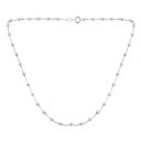 Bling Jewelry 伝統的なデイティ .925スターリングシルバープチ3MMラウンドビーズステーションボールネックレス女性ティーンズシンニーポリッシュ1...