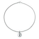 Bling Jewelry 小さなミニマリスト ABC ラウンド ディスク ブロック文字アルファベット V イニシャル アンクレット 10 代の女性のため .925 スターリング シルバー 10 インチ