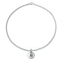 Bling Jewelry 小さなミニマリスト ABC ラウンド ディスク ブロック文字アルファベット N イニシャル アンクレット十代の女性のため .925 スターリング シルバー 9 インチ