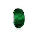 Bling Jewelry 固体半透明な緑はムラノガラス .925 の純銀製の中心のスペーサーのビードが女性のティーンのためのヨーロッパの魅力のブレスレットに合...