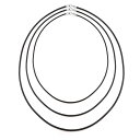 Bling Jewelry 「女性や男性、ティーンエイジャー向けの16、18、20インチの黒いゴム製ネックレスペンダントコードの3点セット。.925スターリングシルバー製」