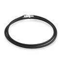 Bling Jewelry 「女性や男性、ティーンエイジャー向けのブラックゴムネックレスペンダントコード。.925スターリングシルバーの留め具で、24インチです。」