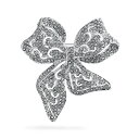 Bling Jewelry 女性のための銀製のめっきされる冬の結婚式の休日のゆとりのきらめきの水晶ブライダルの方法大きい声明フィリグリーのリボンの弓スカーフのブローチ Pin