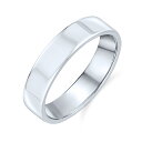 Bling Jewelry ミニマリスト平野シンプルな.925スターリングシルバーフラットカップル結婚指輪リング女性のための男性4MMのために