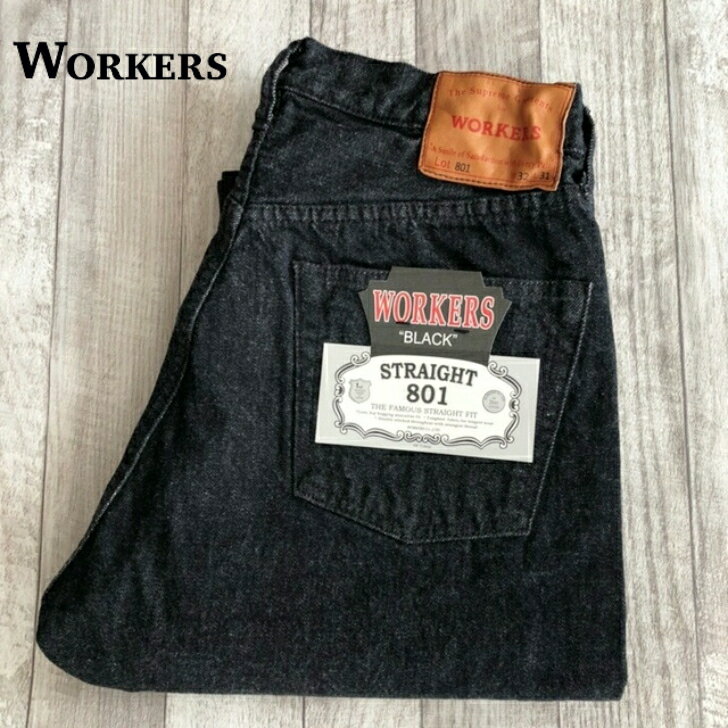 【WORKERS】 Lot 801 Straight Jeans Black ワ