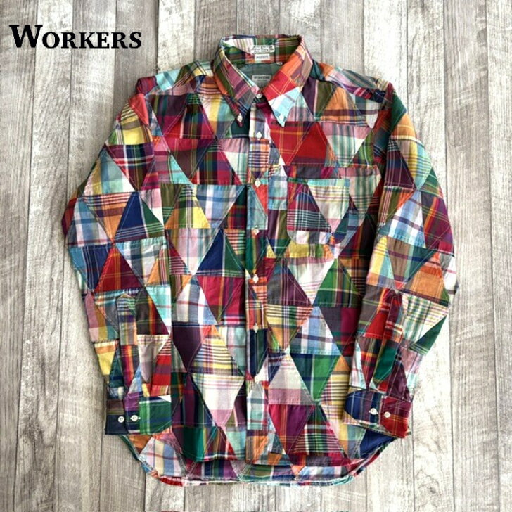  モディファイド ボダンダウン シャツ トライアングル パッチワーク マドラス WORKERS Modified BD, Shirt Triangle Patchwork Madras トラッド アイビー