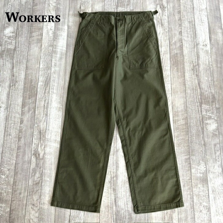 Rakuten - 【ワーカーズ】 ベーカー パンツ オリーブ ドラブ リバースド サテン WORKERS Baker Pants, Trace MIL-838-D, 10296 Reversed Sateen ミリタリー