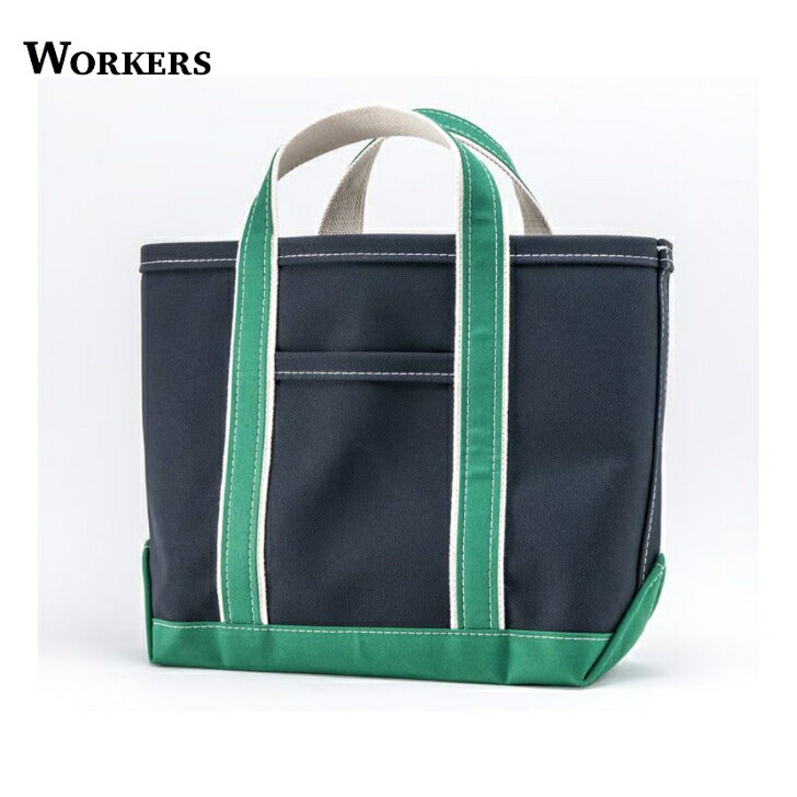  デラックス ポケット トート ショート ハンドル ダークネイビー × グリーン WORKERS Deluxe Pocket Tote Short Handle Dark Navy × Green
