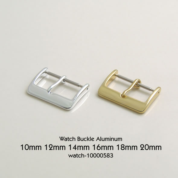 【尾錠】10mm、12mm、14mm、16mm、18mm、20mm Gold Silver Buckle / 時計バンド ベルト 留め金具 鏡面仕上げ バックル