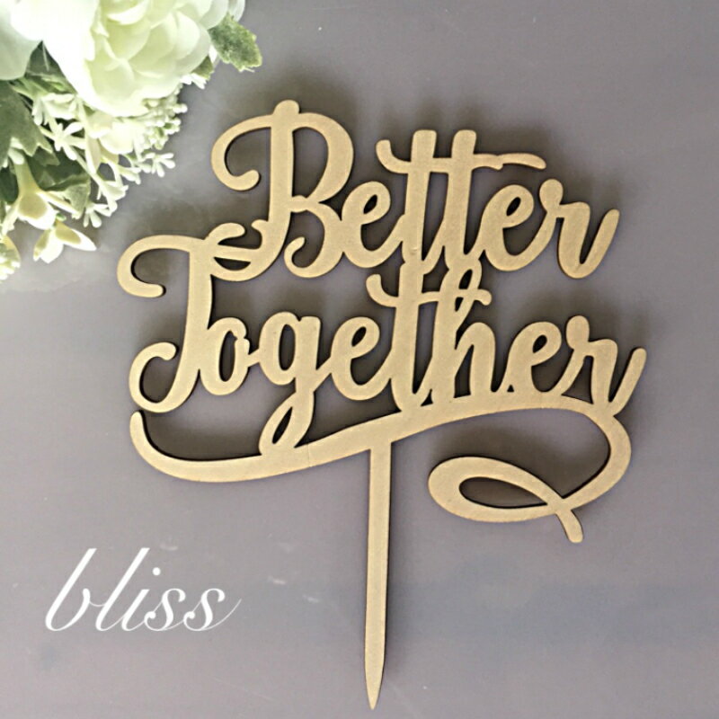 在庫処分セール ウエディング ケーキトッパー【Better Together 木製 ウェディング...