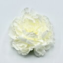 ヘッドドレス【ピオニー(芍薬)髪飾り】花径16cm 造花 アーティシャルフラワー シルクフラワー ウェディング 結婚式 白無垢 和装 ウエディング 2way コサージュ 成人式 大輪 白 ホワイト シャクヤク