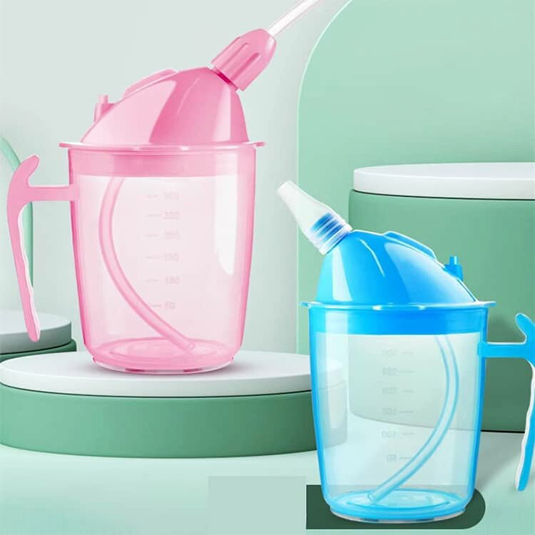 介護用コップ 空気吸入を防ぐための重り付きボールが付属 飲みやすい クリアスケー...